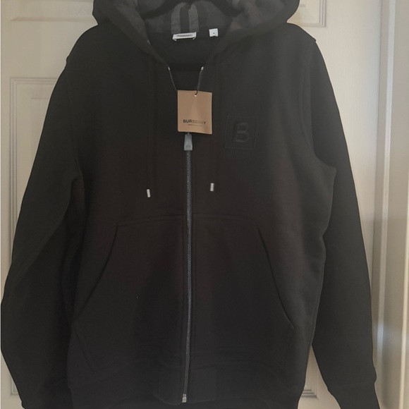 NWT Burberry Fordson BBOX Men’s Black Zip Hoodie Sz M - Picture 5 of 9